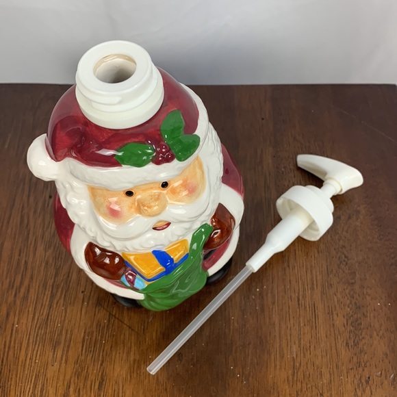 Ceramic Santa Pump Soap or Lotion Bottle - Picture 4 of 5